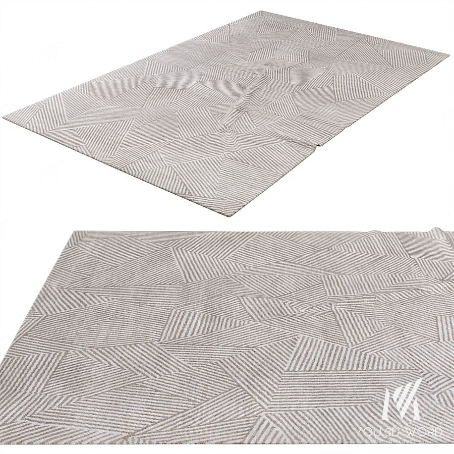 Contemporary 'Broken Glass' Carpet